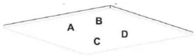 A B C D