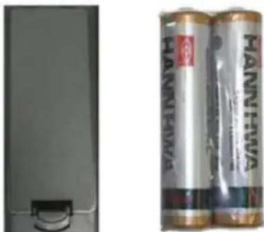 Sceptre U550CV-U - Installing Batteries to the Remote Control - 1