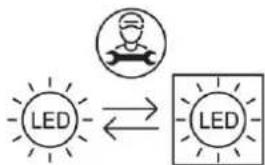 graph LR A["LED"] <--> B["LED"]