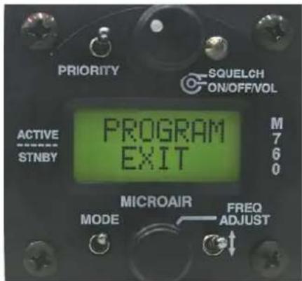 Microair M760 - EXIT MENU - 1