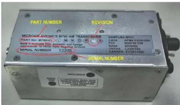 Microair M760 - NAMEPLATE DETAILS - 1