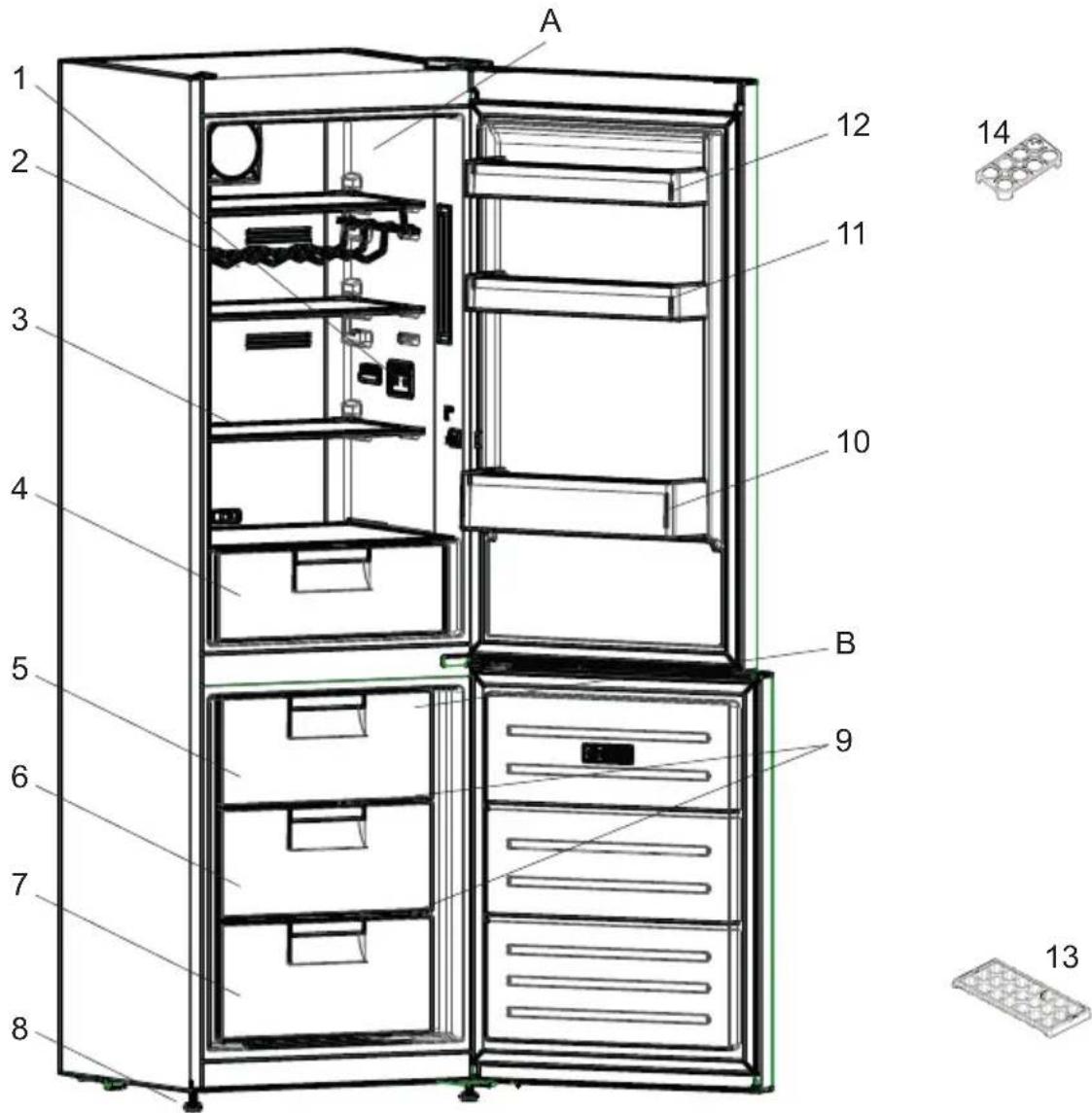 A 12 11 10 B 9 13