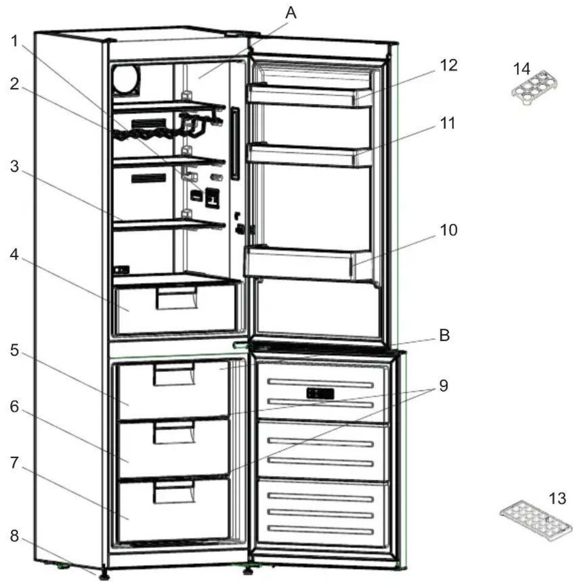 A 12 11 10 B 9 13