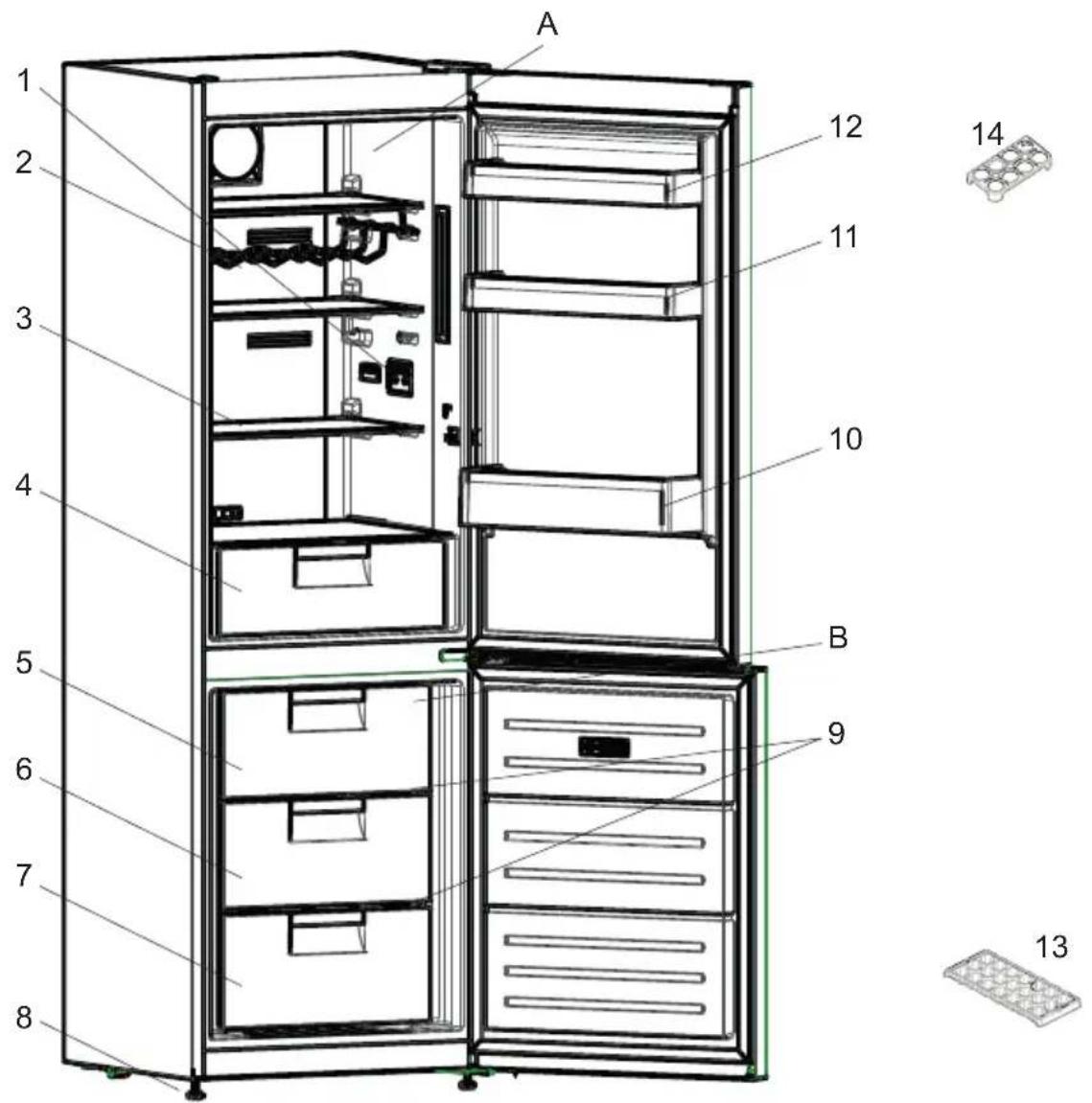 A 12 11 10 B 9 13