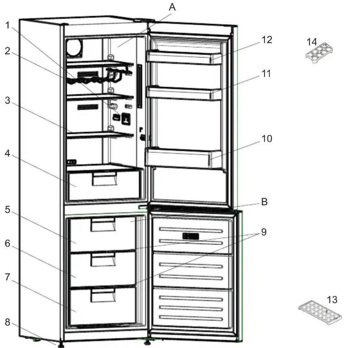 A 12 11 10 B 9 13
