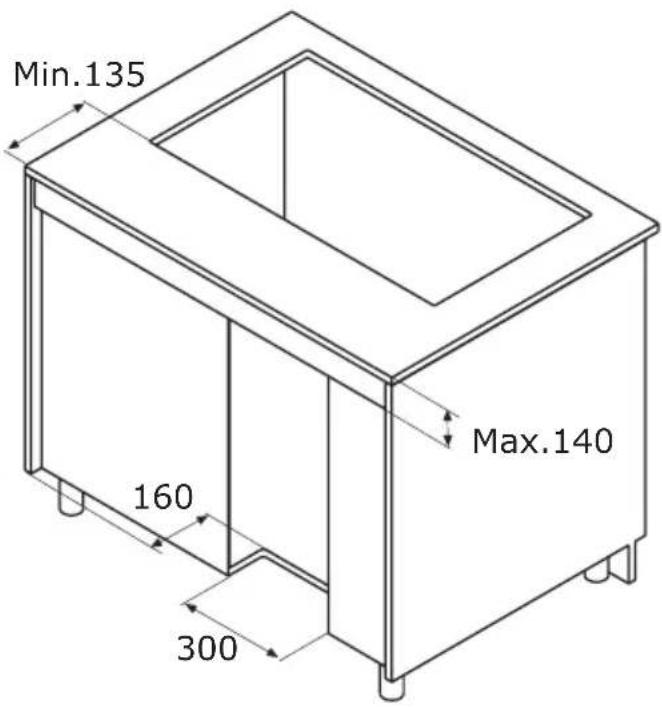 Min.135 160 300 Max.140