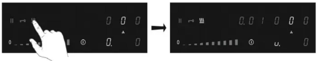 Diagram illustrating a hand interacting with a numeric keypad before and after transformation, showing input states and control buttons.