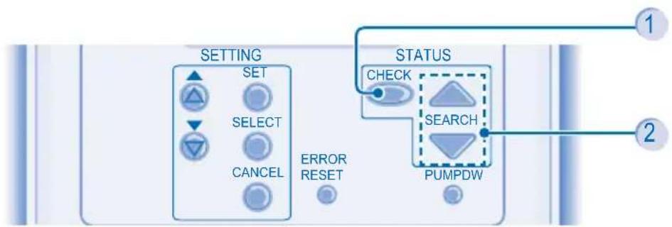 SETTING SET SELECT CANCEL ERROR RESET STATUS CHECK SEARCH PUMPDW 1 2