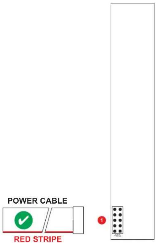 POWER CABLE RED STRIPE 1 -RED