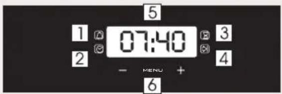 1 2 5 07:40 - MENU + 3 4 6
