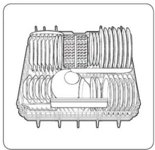 Technical line drawing of a multi-layered plastic tray with internal rollers and a central circular component (no text or symbols).