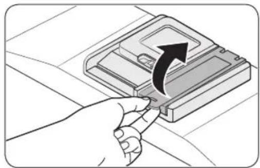 SAMSUNG DW60A6092UW - Påfyldning af beholderen til afspændingsmiddel - 1
