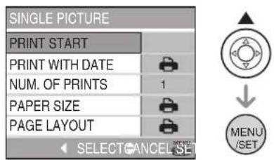 LEICA C-LUX 1 - Press ▲ to select [PRINT START] and then press [MENU/SET]. - 1