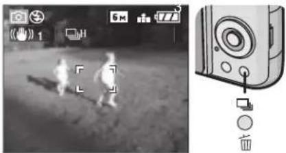 LEICA C-LUX 1 - Press the continuous mode button to switch the contin. mode setting. - 1