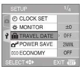 LEICA C-LUX 1 - Press ▲/▼ to select [TRAVEL DATE] and then press ▶. - 1