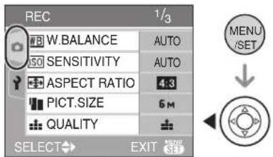 LEICA C-LUX 1 - Press [MENU/SET] and then press ◀. - 1