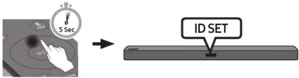 SAMSUNG HW-R480 - Määritä ID SET Soundbar-laitteen kauko-ohjaimella - 1