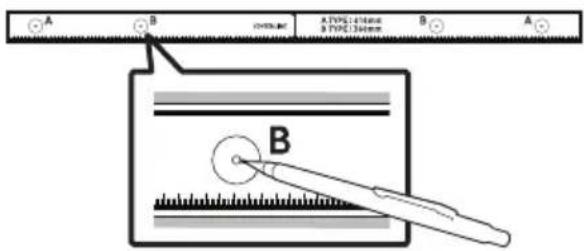 A B A TYPE:143mm B TYPE:13mm A B