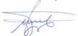 Handwritten signature or scribble on a light background, possibly a signature or autograph