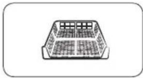 Simple line drawing of a rectangular container with internal compartments (no text or symbols)