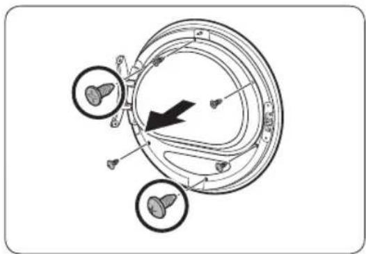 Diagram of a mechanical or electrical component with three circular features and directional arrows, no visible text or symbols.