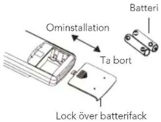 Ominstallation Ta bort Batteri Lock över batterifack