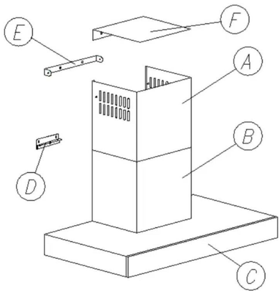 EICO Siena P 60 W ECO - Fläkten består av följande delar (bild 1) - 1