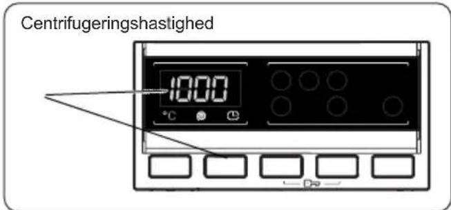 Centrifugeringshastighed 1000 °C