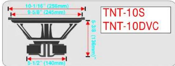 10-1/16" (256mm) 9-5/8" (245mm) 5-3/6" (36mm) 5-1/2" (140mm) TNT-10S TNT-10DVC
