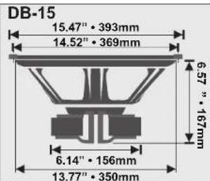 DB-15 15.47" • 393mm 14.52" • 369mm 6.57" • 167mm 6.14" • 156mm 13.77" • 350mm