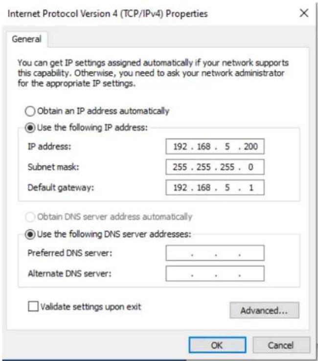Internet Protocol Version 4 (TCP/IPv4) Properties General You can get IP settings assigned automatically if your network supports this capability. Otherwise, you need to ask your network administrator for the appropriate IP settings. Obtain an IP address automatically Use the following IP address: I…