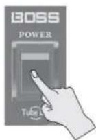 BOSS Nextone Stage - Turn on the Nextone. - 1
