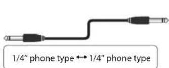 1/4" phone type ↔ 1/4" phone type