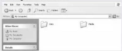 File Edit View Favorites Tools Help Back Search Fable Address: My Computer Office Places My Music My Documents My Computer Details Data Media