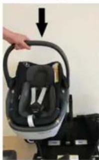 Emmaljunga Carseat Adapter - Befestigung des Kinderautositzes auf dem Adapter - 1