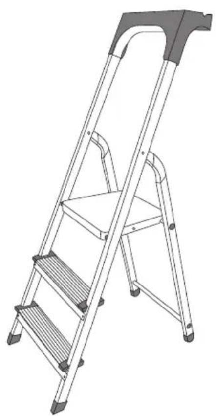 Clas Ohlson WR2491A - Free-standing Step Ladder - 2
