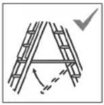 Clas Ohlson WR2491A - Additional safety instructions for standing ladders - 3