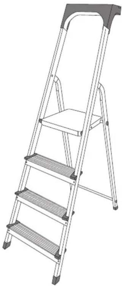 Clas Ohlson WR2491A - Free-standing Step Ladder - 1