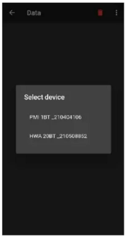 Select device PMI 1BT_210404106 HWA 20BT_210508852