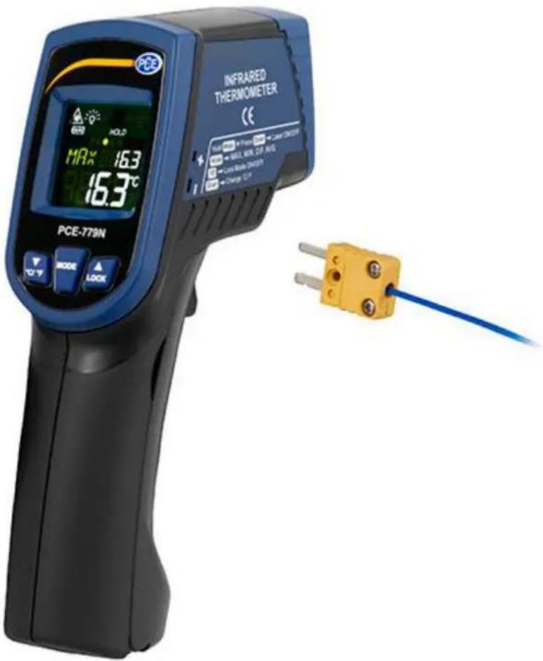 PCE-779N INFRARED THERMOMETER HOLD MAX 16.3 16.3℃ PCE-779N + Pressure → Laser DN0201 → Wall, WTR, DIF, AWD → Load Brake DN0201 → Charge Dot