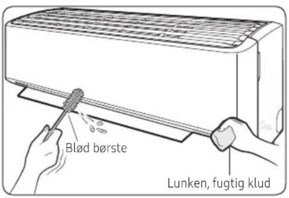 Blød børste Lunken, fugtig klud