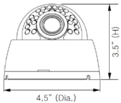 3.5" (H) 4.5" (Dia.)