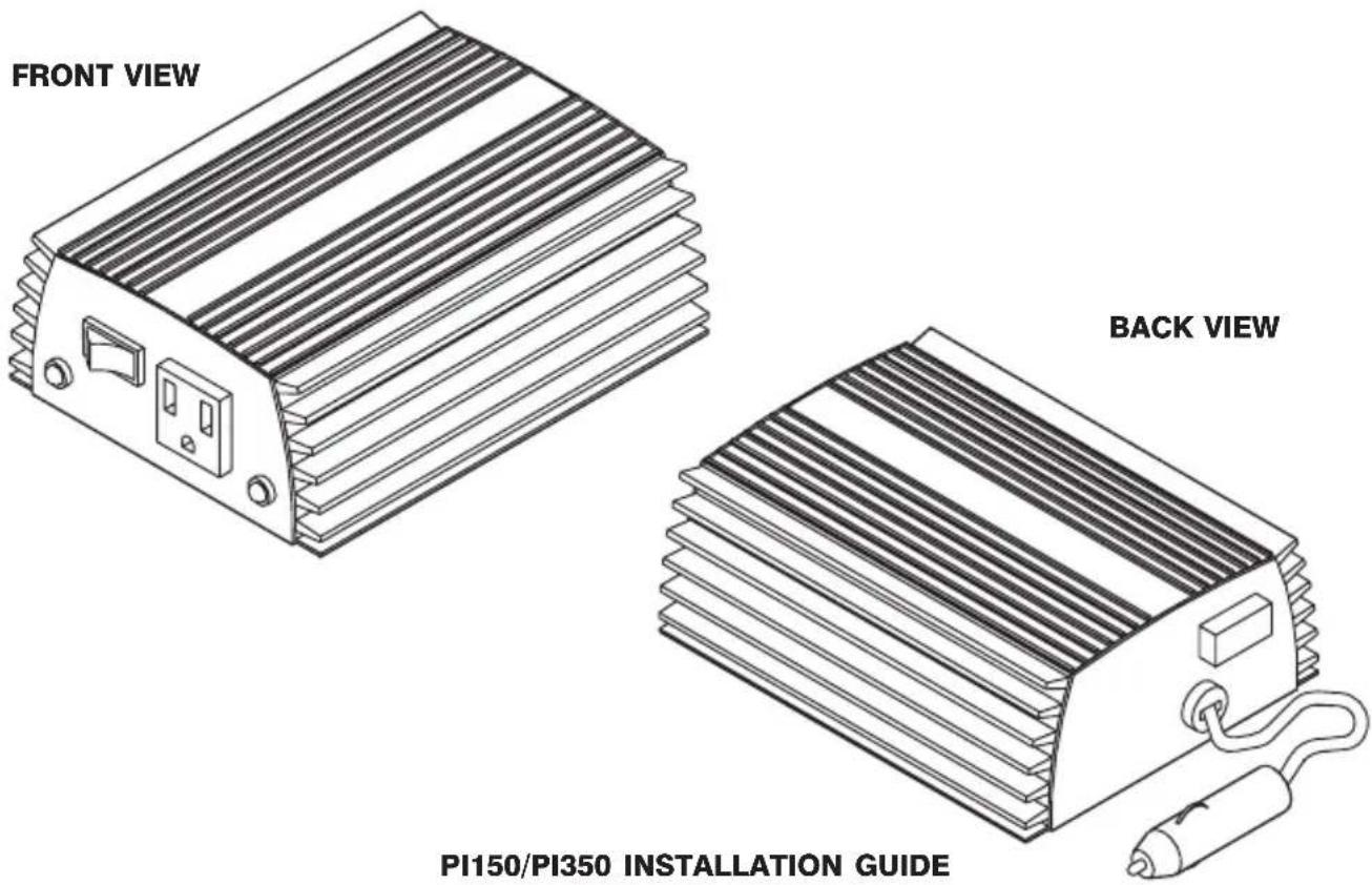 FRONT VIEW BACK VIEW PI150/PI350 INSTALLATION GUIDE