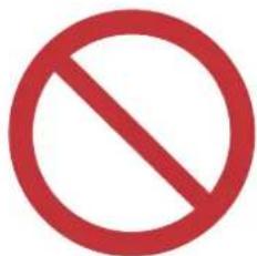Red prohibition symbol with circle and diagonal line, commonly used to indicate no religious or religious restriction.