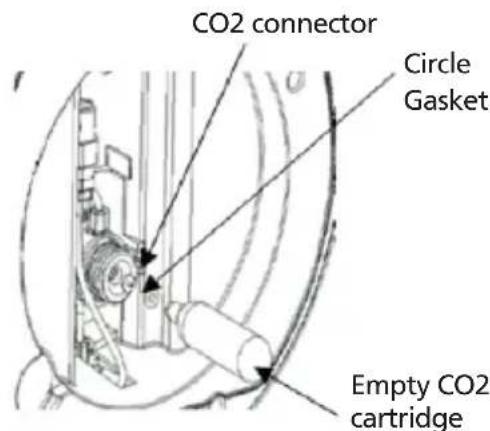CO2 connector Circle Gasket Empty CO2 cartridge