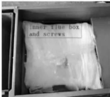 Inner Blue box and screws