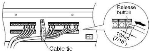 Cable tie Release button 10mm (7/16")