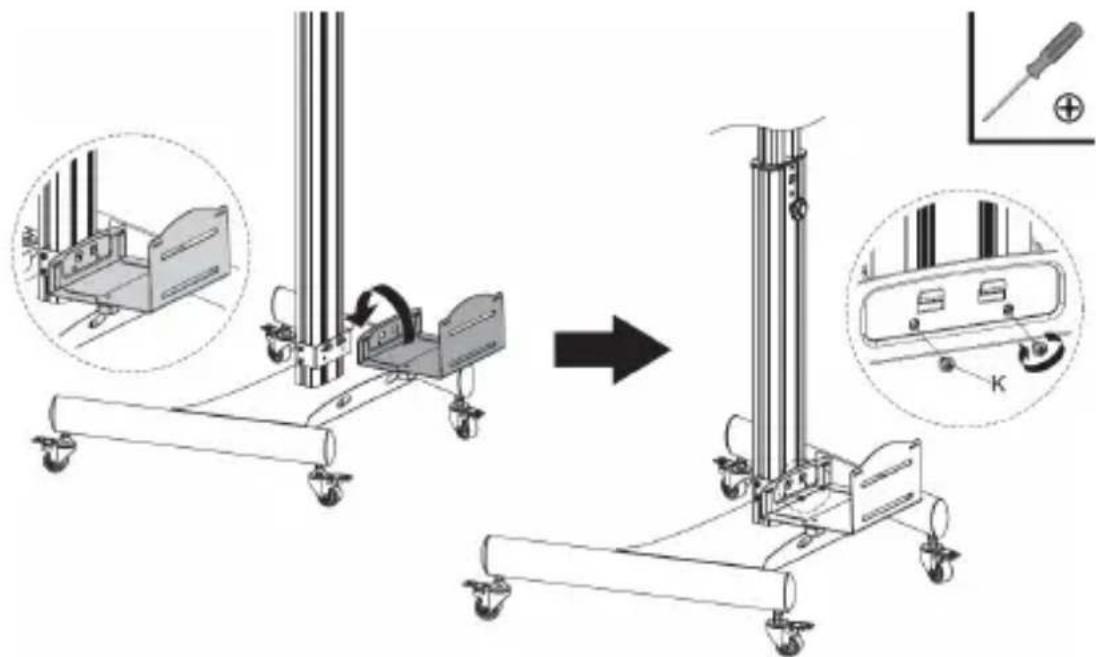 Technical diagram showing a medical imaging setup with labeled components and directional arrows indicating transformation or assembly.