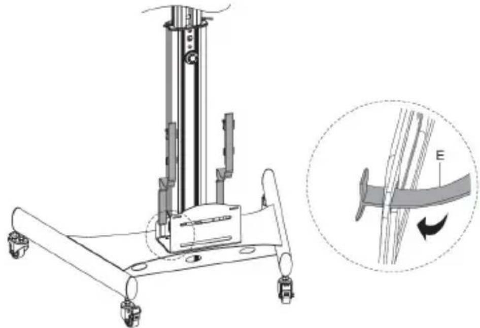StarTech.com WKSTNCART - Attach the CPU Holder (D) to the CPU Holder Bracket on the Column (B) - 2
