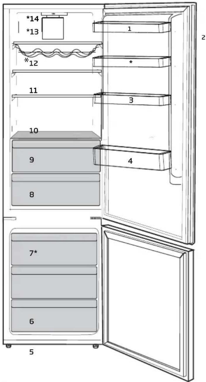 BEKO RCNE366E40ZXBRN - Køleskab - 1